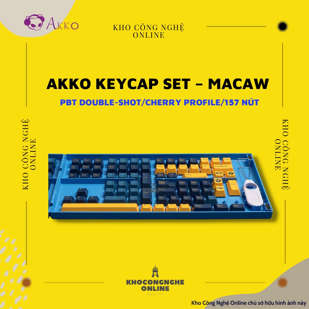 AKKO Keycap set – Macaw (PBT Double-Shot/Cherry profile/157 nút)