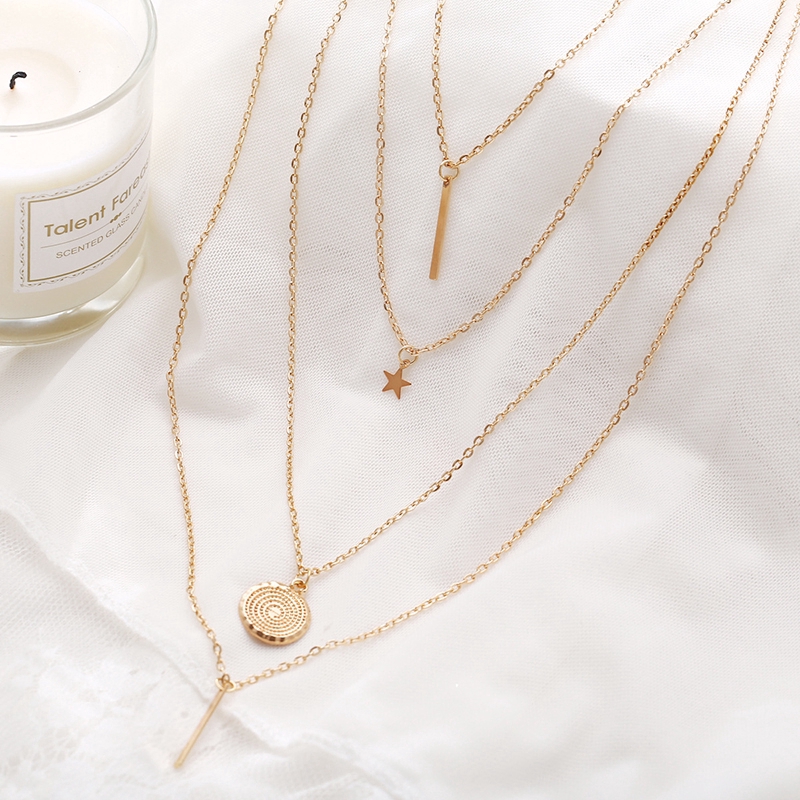 Dây Chuyền Nhiều Lớp Mặt Ngôi Sao Thời Trang Cho Nữ