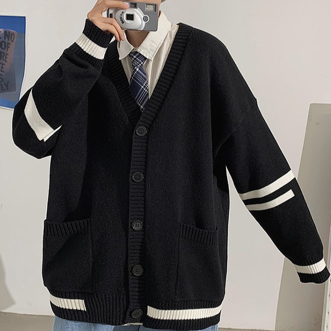 Áo khoác cardigan tay dài phong cách mới trẻ trung thời trang dành cho nam