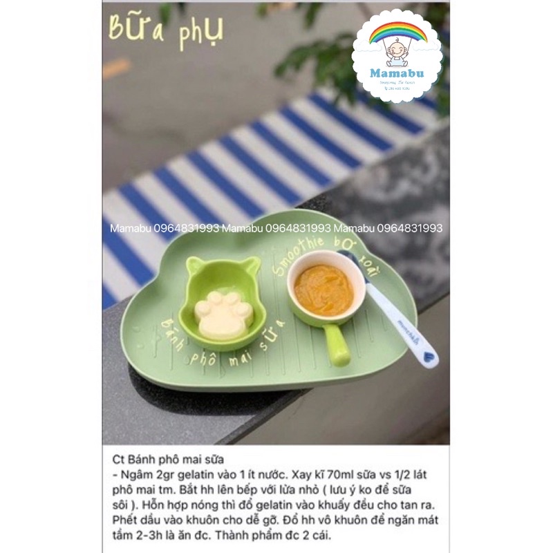 Bộ 4 Khuôn Hấp Làm Bánh Flan, Thạch Pudding, Hấp Trứng Cho Bé Ăn Dặm Mamabu