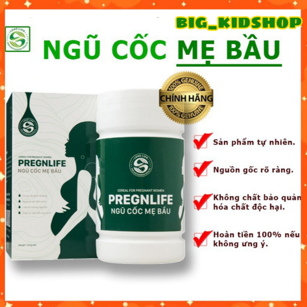 Ngũ Cốc Bầu long liên Preglife (Dòng Cao Cấp 500g) - Ngũ Cốc Siêu Dinh Dưỡng 14 Loại Hạt