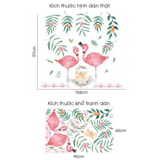 Decal dán tường hồng hạc A242
