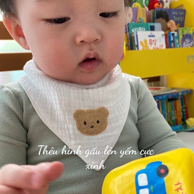 Logo hình gấu thêu trang trí may mặc