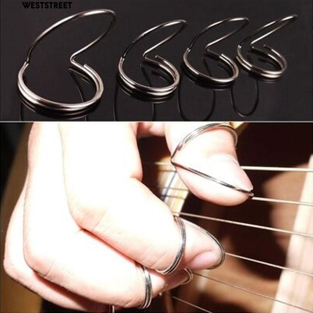 Bộ 3 Móng Gảy Đàn Đeo Ngón Trỏ + 1 Móng Gảy Đàn Đeo Ngón Cái Dùng Để Chơi Và Luyện Tập Guitar Giúp Giảm Đau Tay