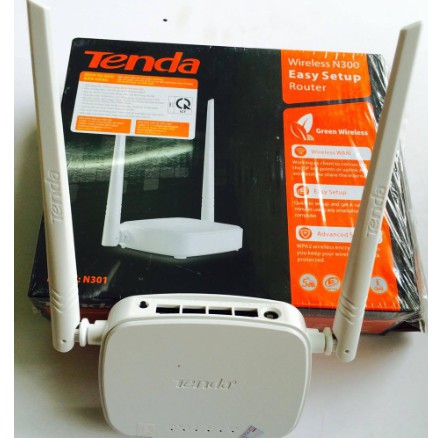 Bộ Phát 2 Râu WiFi Tenda N301- Chính hãng 300Mbps 2 râu