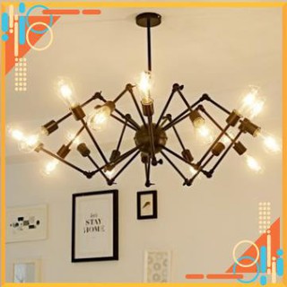 Đèn chùm 🌺 đèn chùm phòng khách sắt hình chân nhện cứng spider 12 tay 🌺 kèm 12 bóng cao cấp
