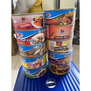 Thịt lợn/ bò/ cá/ pate đóng hộp