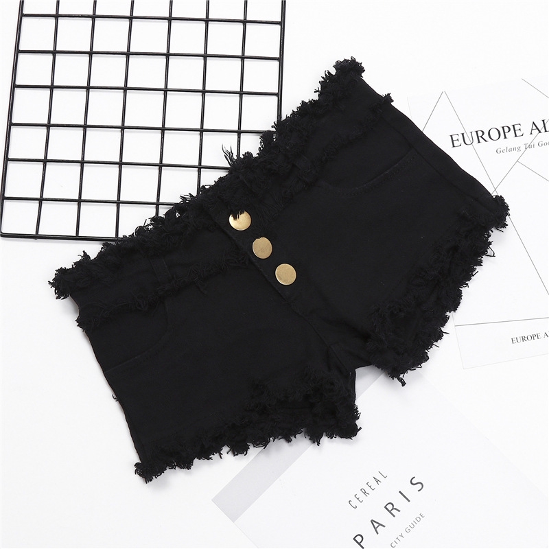 Quần ngắn denim siêu ngắn lưng thấp gợi cảm cho nữ