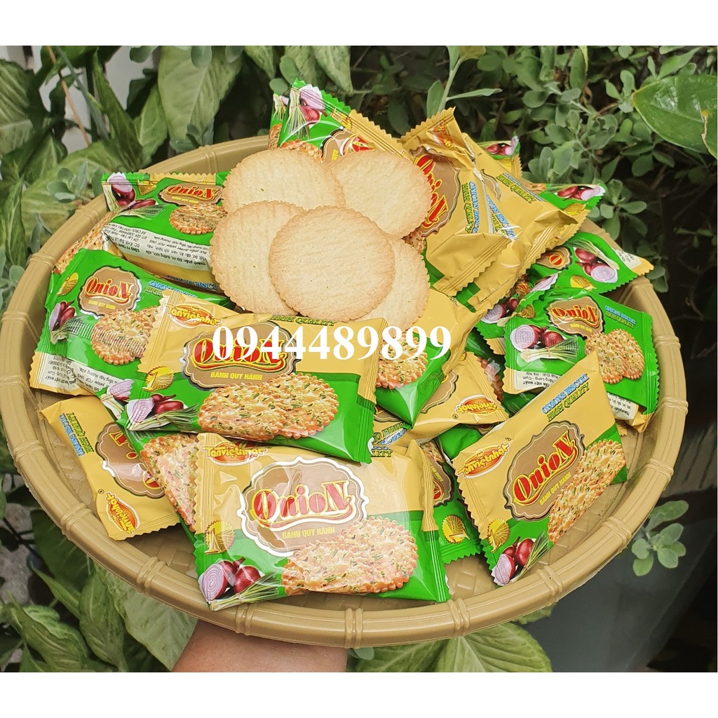 1 Kg Bánh quy hành Onion Tân Việt Nhật Thơm Ngon  -đồ ăn vặt-tết -bánh mứt tết