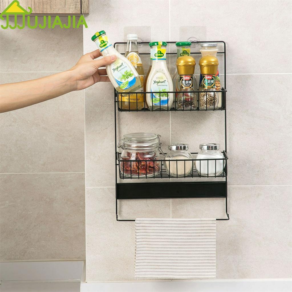 Giá Đựng Đồ JUJIAJIA Thiết Kế Dạng Tầng Gắn Tường Không Cần Đục Lỗ Dùng Cho Ký Túc Xá Tiện Dụng