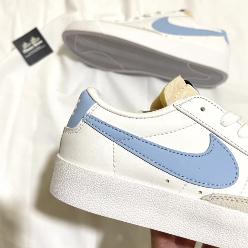 Giày thể thao nam nữ blazer low 77 trắng xanh ⚡️FREE_SHIP⚡️,giày blazer trắng xanh thấp cổ thời trang cao cấp