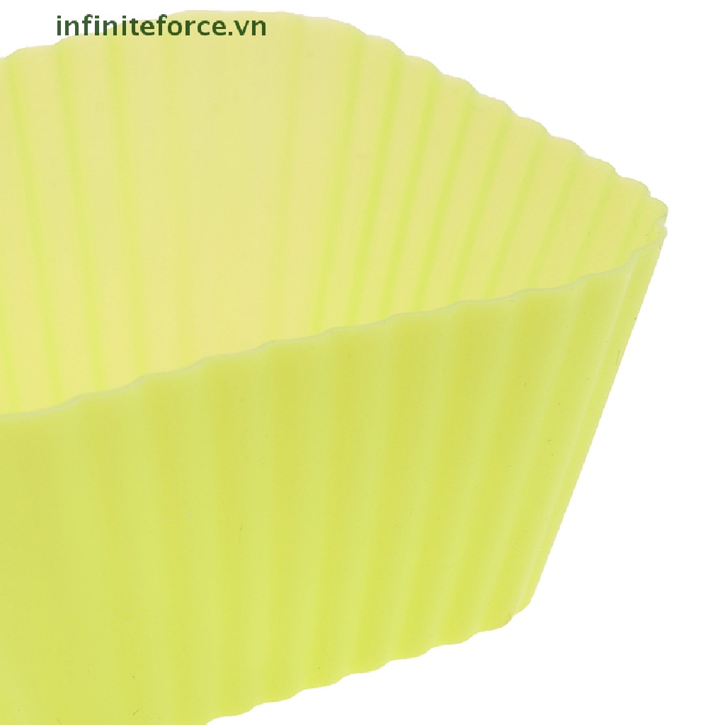 Set 1 / 6 Khuôn Silicon Làm Bánh Muffin Hình Vuông 7cm