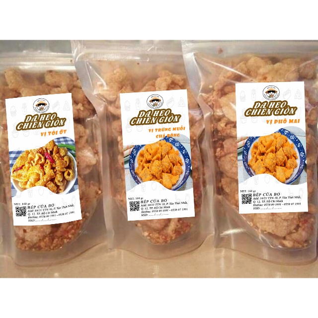 [Mã NGOCBABA9 giảm 30K ]DA HEO CHIÊN GIÒN CHẤY TỎI ỚT ( GÓI 120G). DA HEO NHÀ LÀM VSATTP | BigBuy360 - bigbuy360.vn