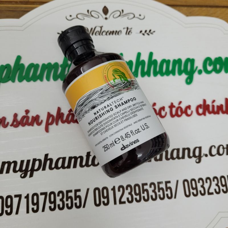 Gội DAVINES DƯỠNG ẨM THỰC VẬT DIỆU KỲ Nourishing 250ML mẫu mới 2020