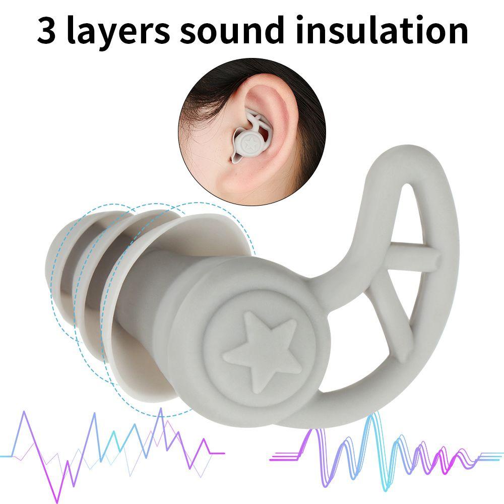 ROSE 1 Cặp Nút Bịt Tai Chống Ồn Bằng Silicon Mềm Tiện Dụng Khi Đi Du Lịch