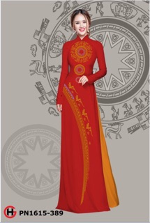 Vải áo dài trống đồng 1615