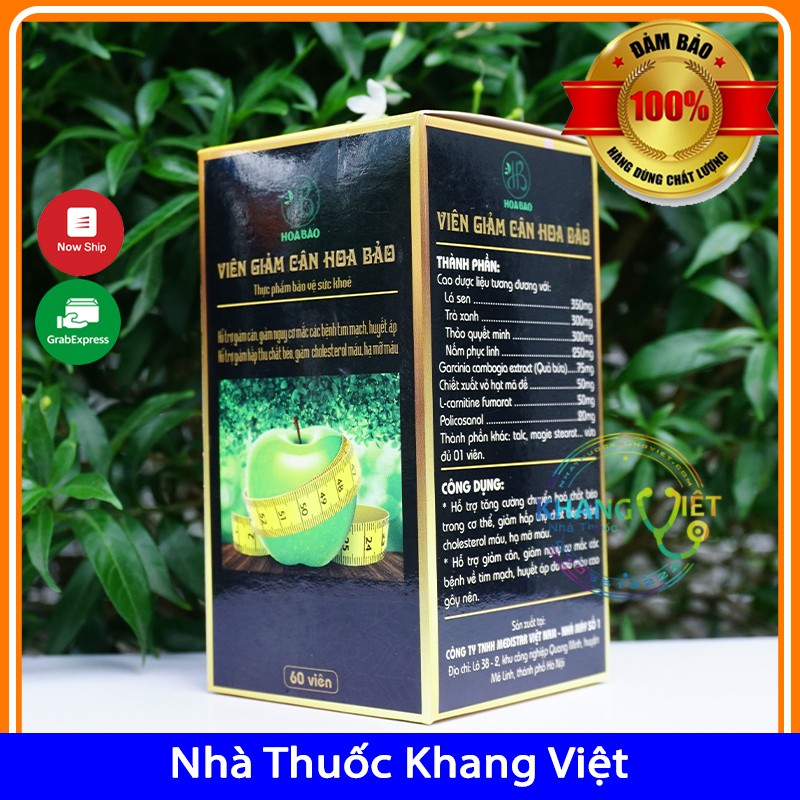 Viên Giảm Cân Hoa Bảo hộp 45 viên Chính Hãng Giảm Cân Cho Mọi Lứa Tuổi