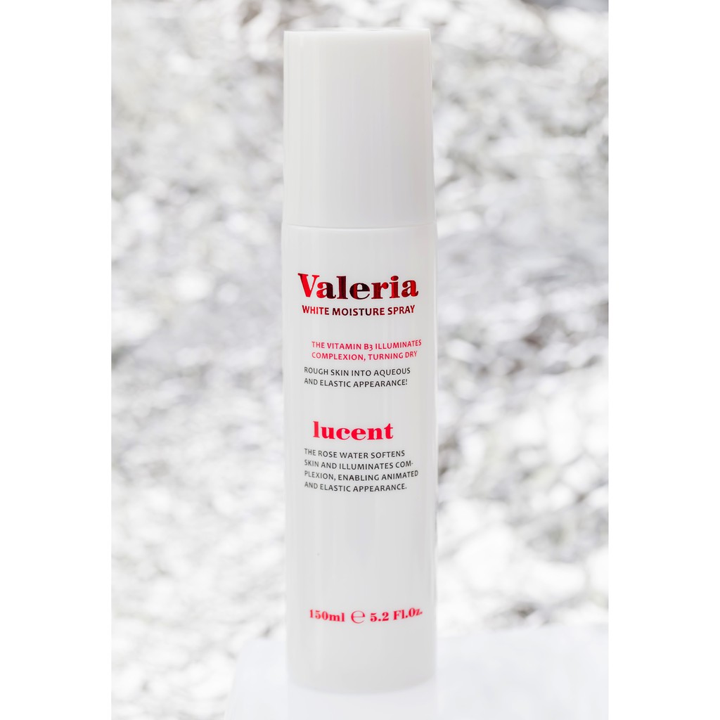 Xịt khoáng dưỡng ẩm làm trắng da Valeria (150ml)