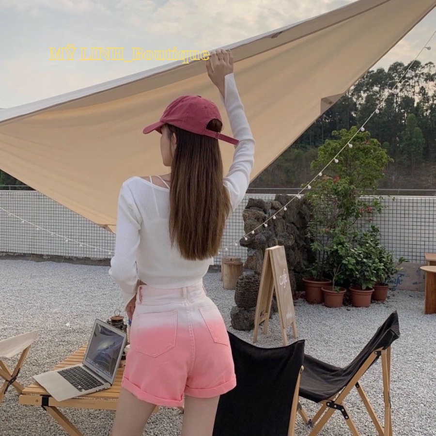 Quần short kaki , quần đùi ngố loang phối màu hot trend