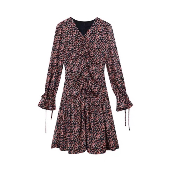 Đầm midi nữ đầm nữ tay dài da beo xinh xắn Hottrend | BigBuy360 - bigbuy360.vn