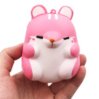 [CÓ HÀNG SẴN]Squishy - Chuột hamster hồng (10x8x7cm)