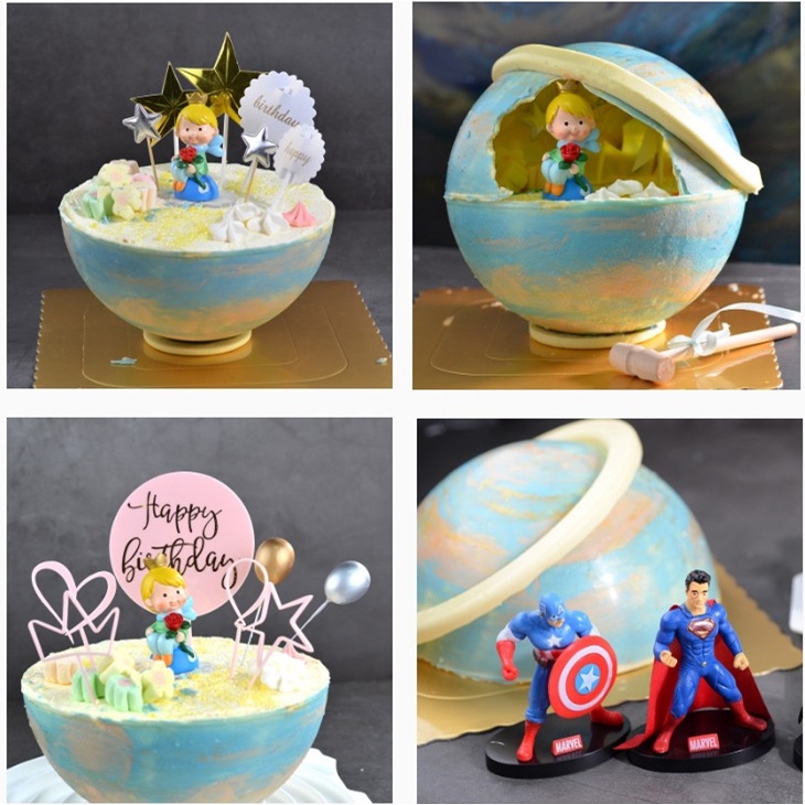 Khuôn Nhựa Làm Quả Cầu Socola Bánh Đập Pinata Gồm Hai Nắp Đậy