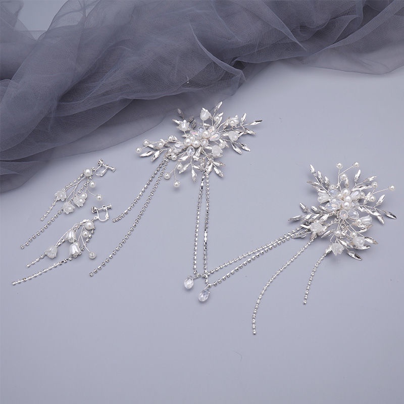 Băng Đô Hoa Pha Lê Handmade Phong Cách Hàn Quốc Mới Cho Cô Dâu Chụp Ảnh Cưới