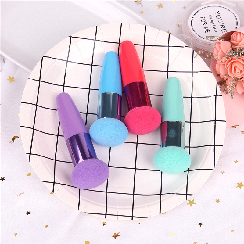 Mút trang điểm phấn nền dạng cọ 4 màu tùy chọn