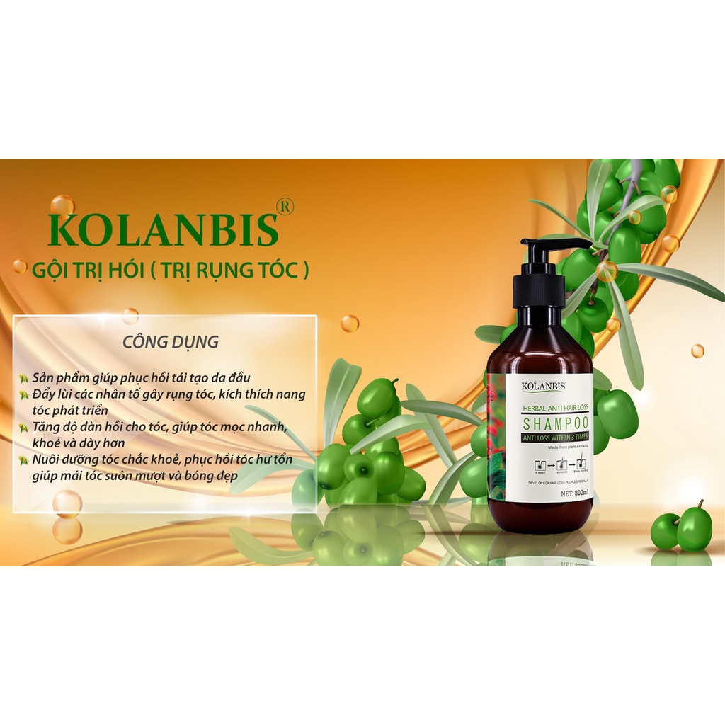 Dầu gội chống hói đầu Kolanbis ngăn ngừa rụng tóc - Health Official