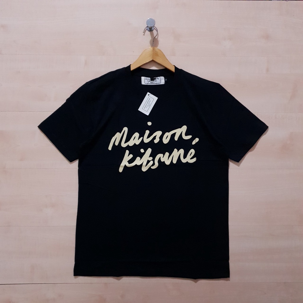 Áo Thun Đen Họa Tiết Maison KITSUNE Cá Tính