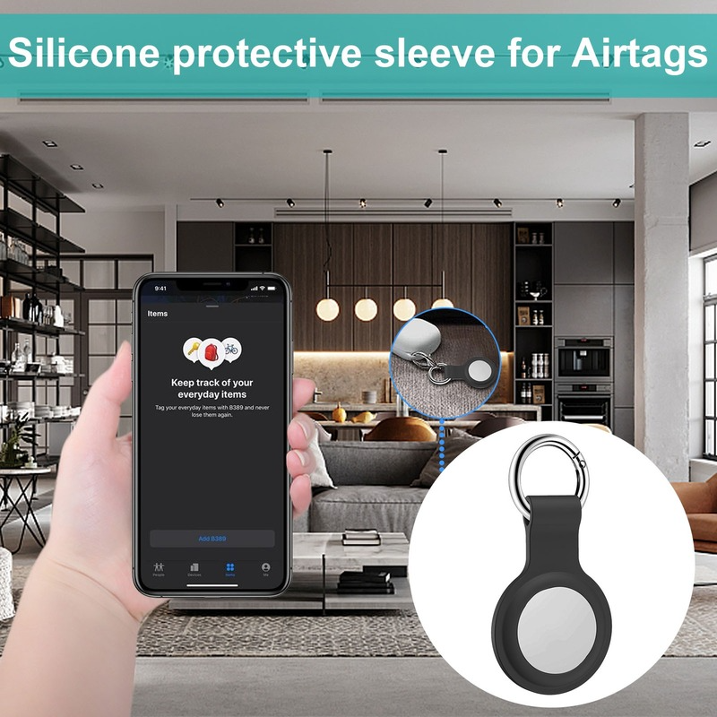🌟  🌟 Vỏ Bọc Ốp lưng Silicon Siêu Mỏng Bảo Vệ Cho Thiết Bị định vị Không Dây Apple Airtag