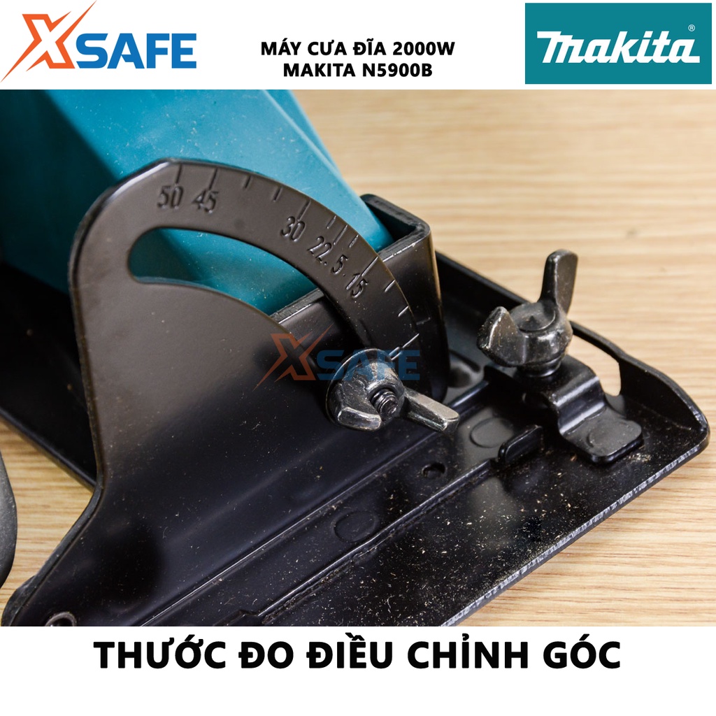 Máy cưa đĩa MAKITA N5900B Máy cắt đĩa tròn công suất 2000W, đường kính lưỡi 235mm, tốc độ không tải 4100 có kèm lưỡi cưa