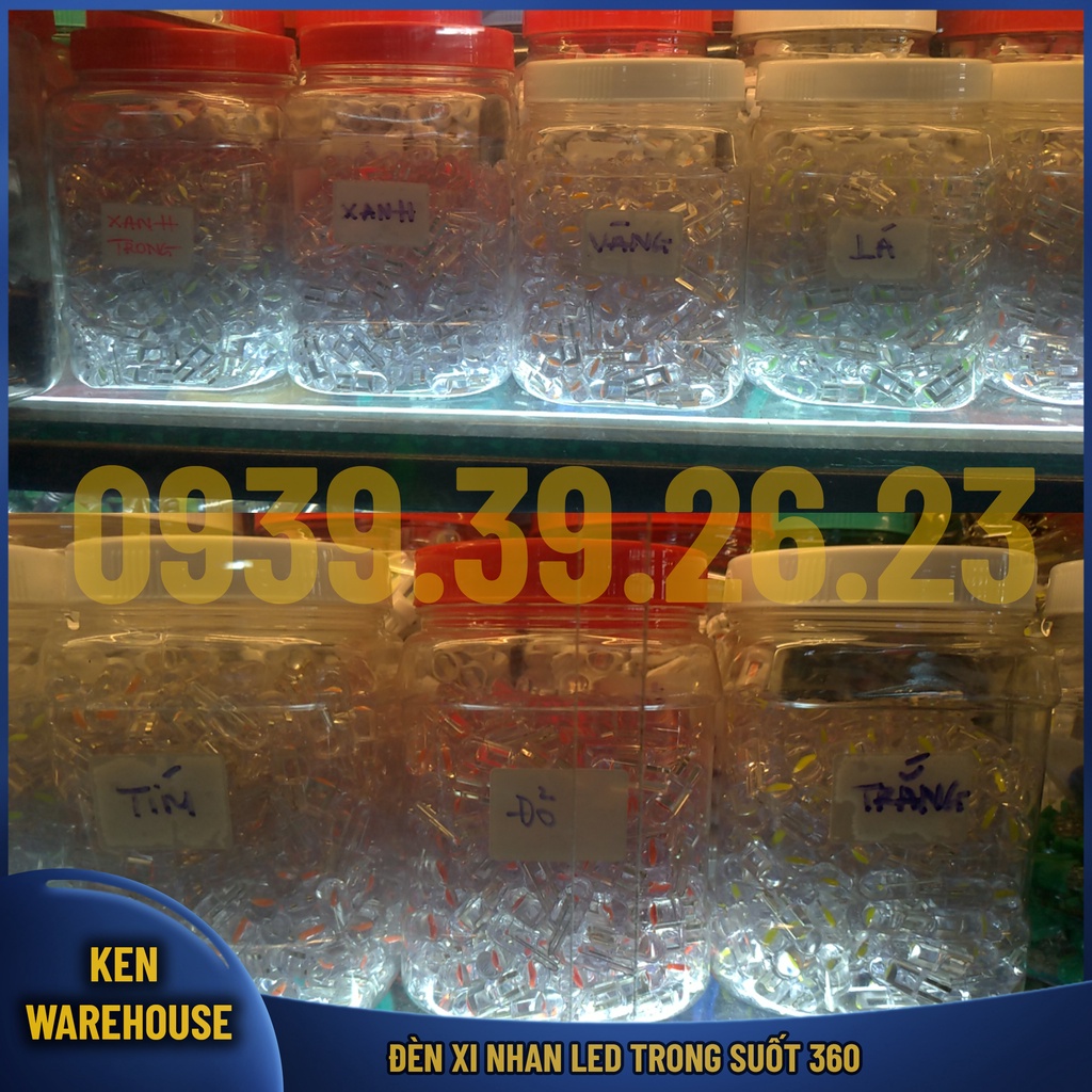 Đèn LED xi nhan T10 12V báo số, Demi, xi nhan xe máy ôtô chân chuẩn T10 360 độ Sáng Bền - Giá 1 Bóng - KEN warehouse