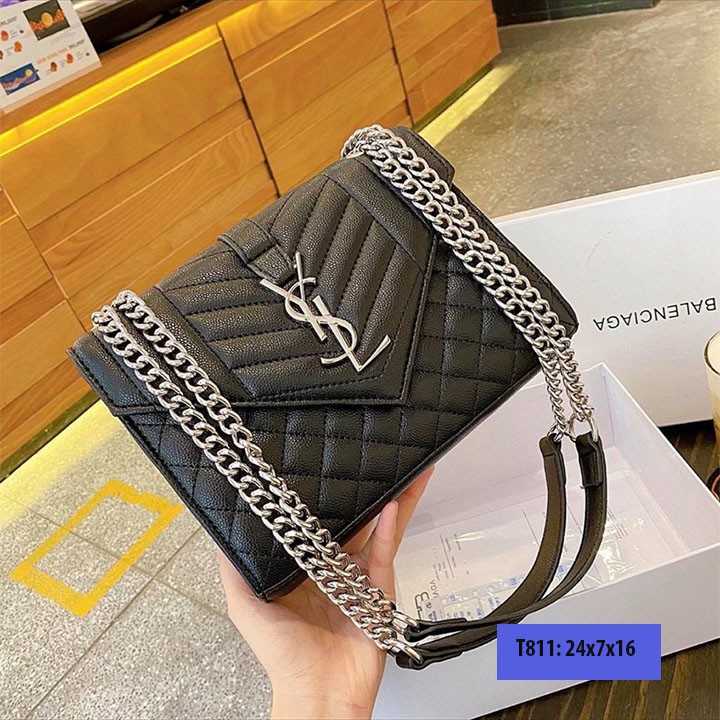 Túi Xách Nữ Đeo Chéo Đẹp Khoá YLS 2 Ngăn Quai Xích + Da Cực Hot TX11- tuixachnusi