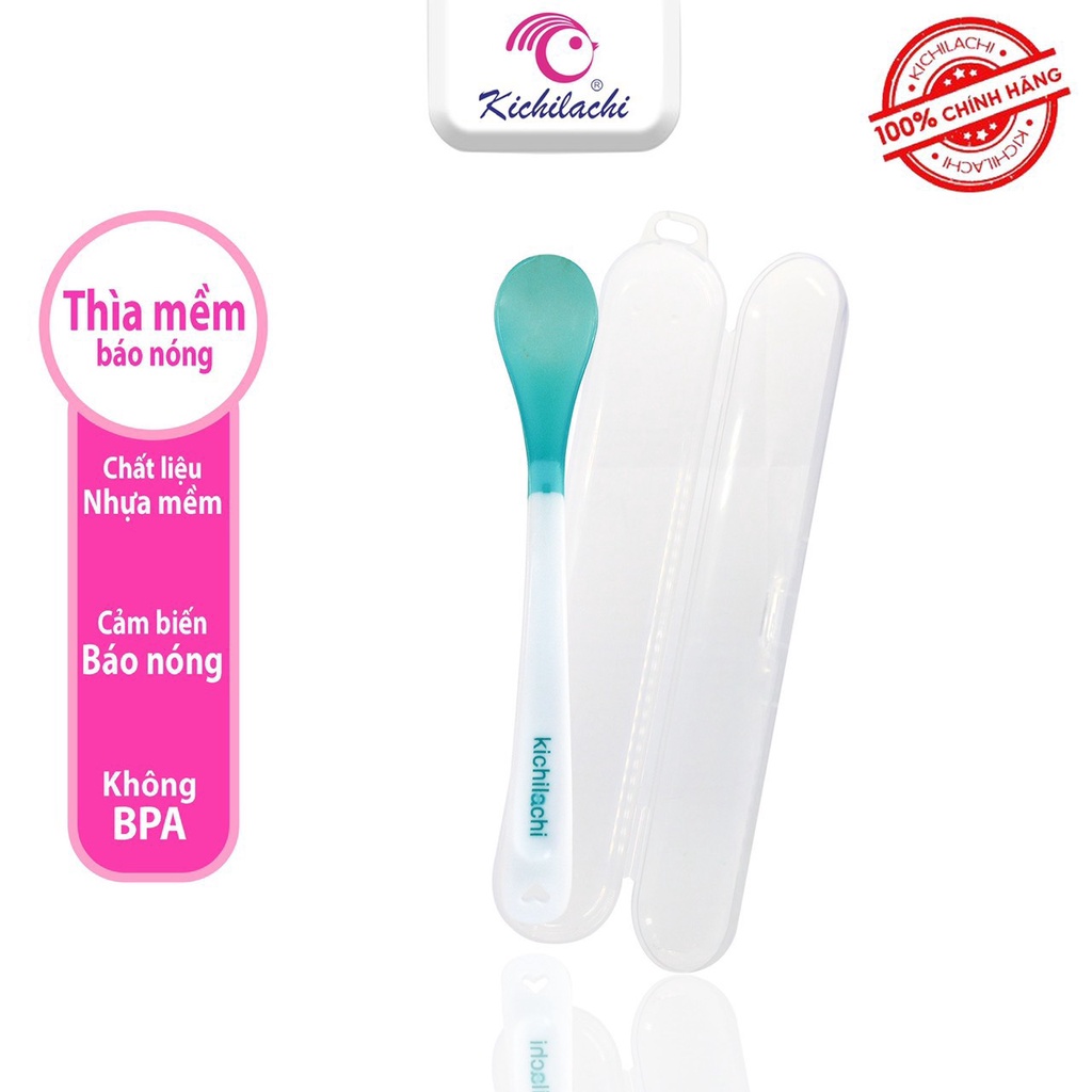 Thìa báo nóng Kichilachi, thìa ăn dặm cho bé