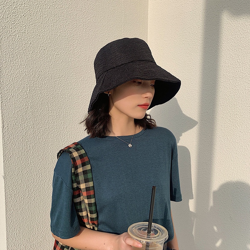 [SẴN]- Mũ nón bucket vải xô vành xòe chống nắng phong cách Ulzzang (M69)
