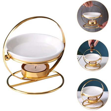 Đèn xông tinh dầu chân sắt sơn tĩnh điện màu đen và vàng đa dạng kiểu dáng đốt bằng nến tealight sang trọng