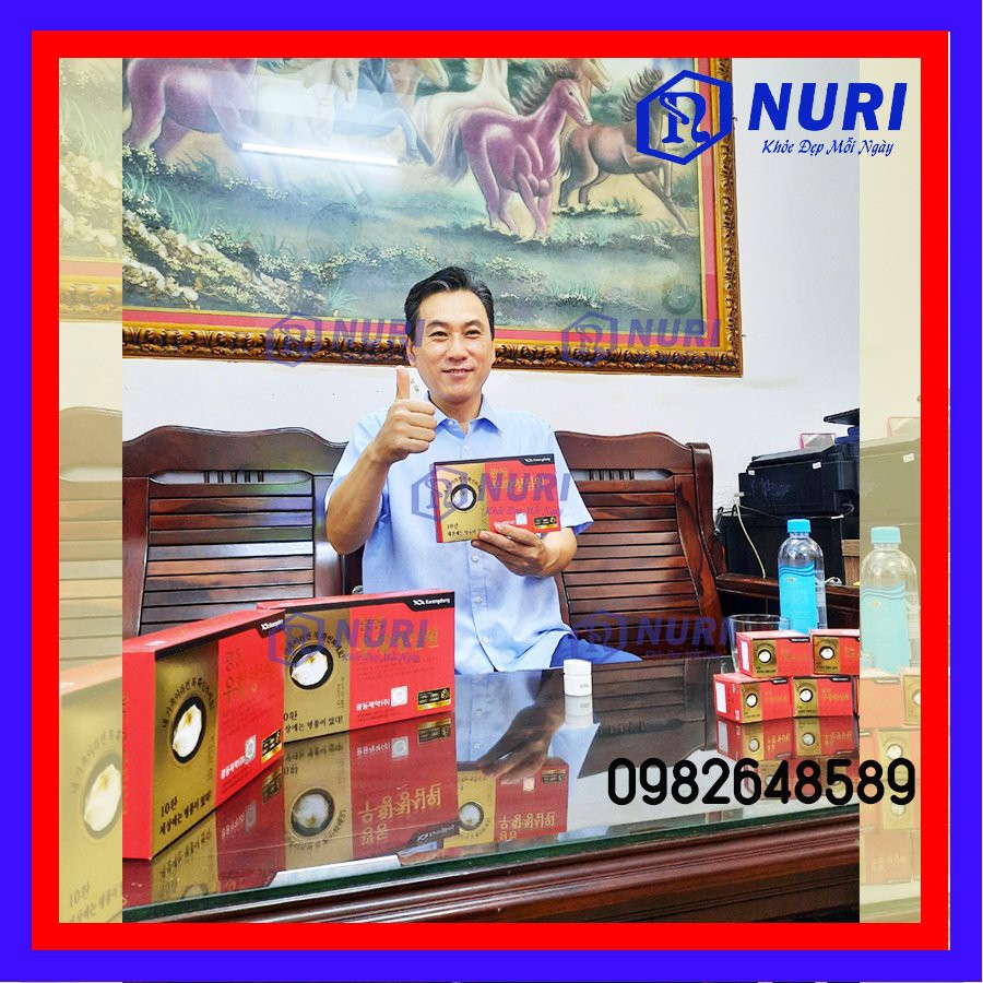 An Cung Ngưu Hoàng Hoàn Hàn Quốc Phòng Tai Biến, Đột Quỵ ,Rối Loạn Tiền Đình Hộp 10 Viên x 3,75g/ Viên