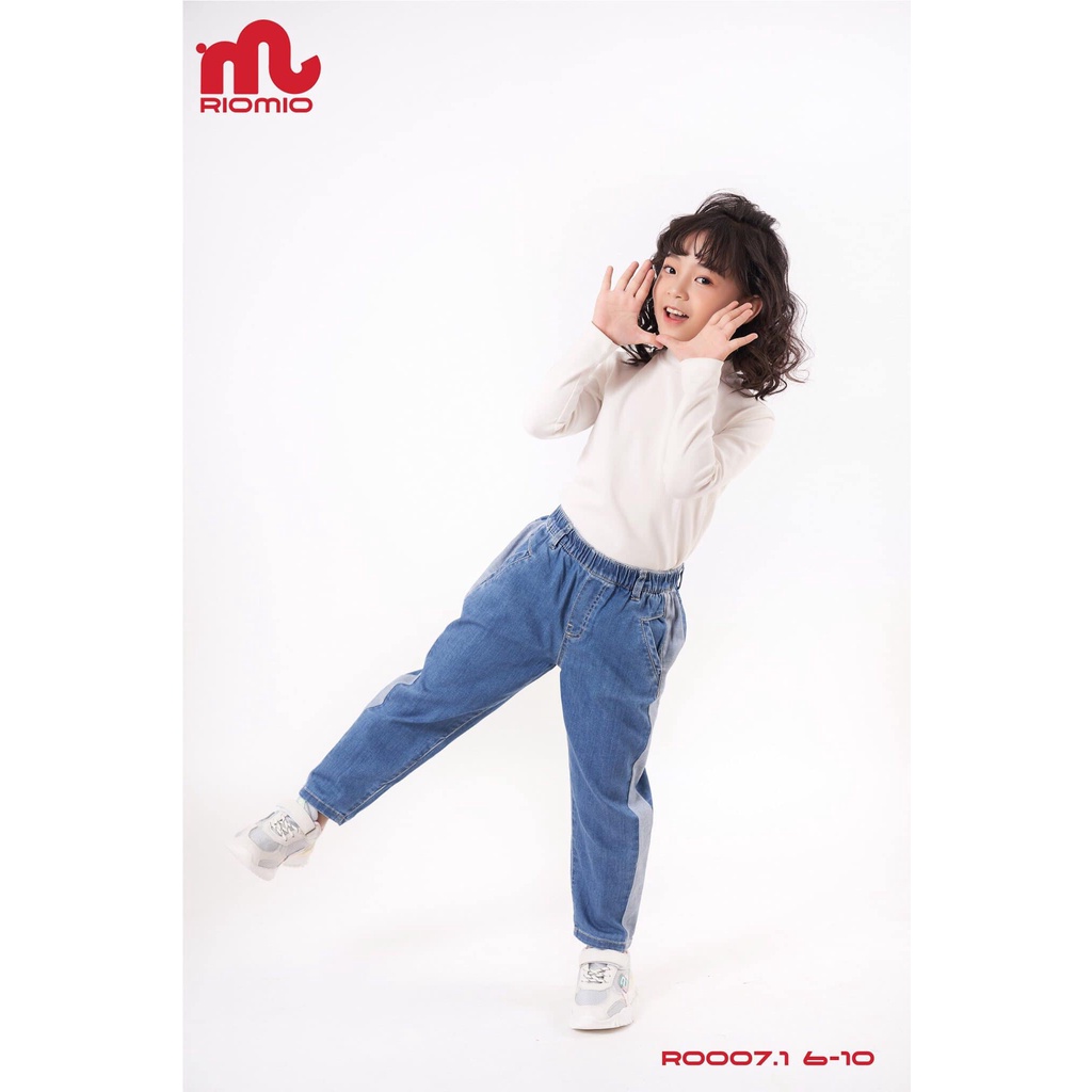 Quần jeans ELLA baggy phối dọc sườn