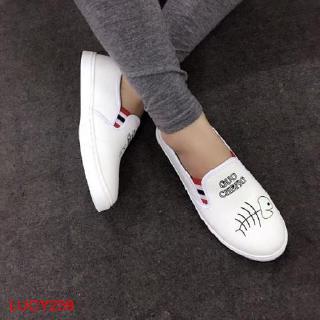 FREESHIP - Giày lười slip on mèo cá thời trang