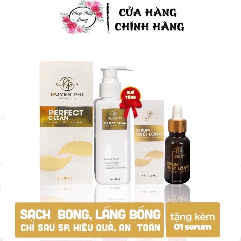 Kem tẩy lông + serum triệt lông Huyền Phi