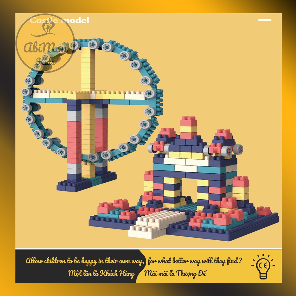 Bộ Xếp Hình Lego Cho Bé (520 chi tiết) ☘️ Montessori cao cấp ✨ (Đồ chơi Gỗ - Đồ chơi Giáo Dục - An toàn - Thông minh)