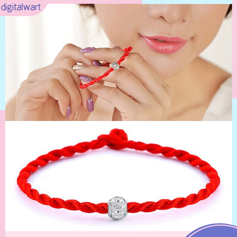 Vòng tay may mắn kiểu bện màu đỏ kiểu dân tộc thiểu số cho nam&amp;nữ