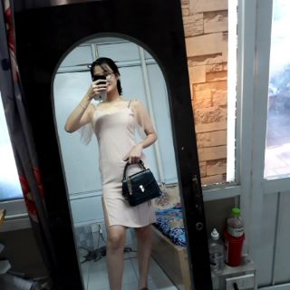Pass Váy body màu nude( có ảnh thật)