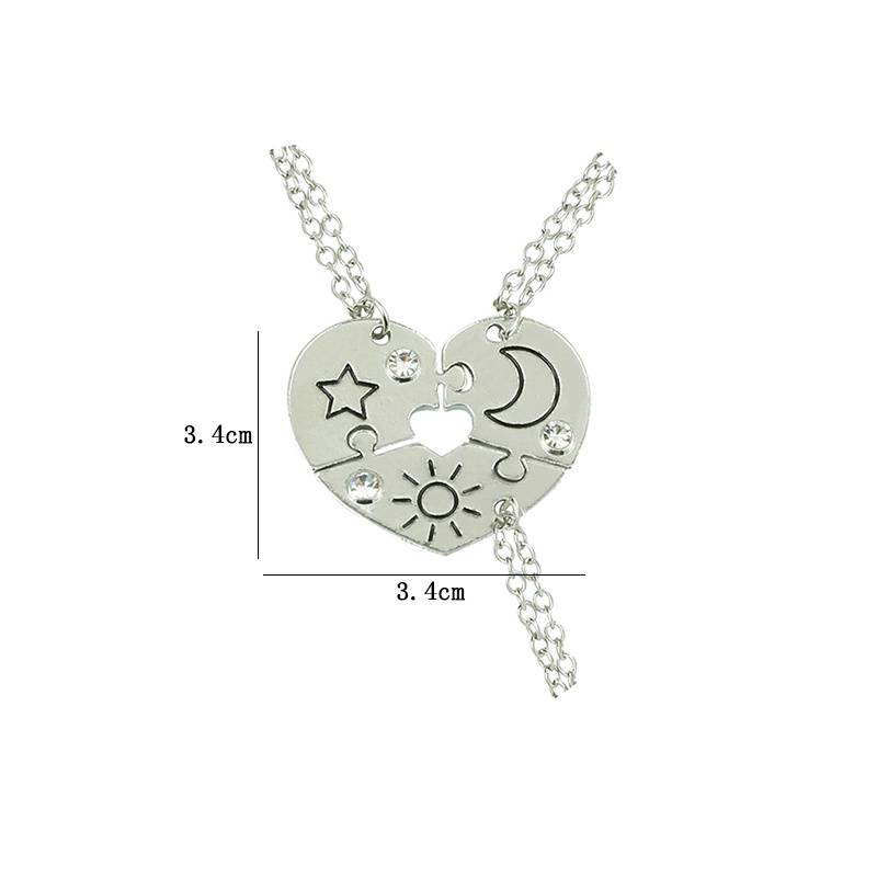 Set 3 Vòng cổ Tình Bạn Mặt Trăng / Mặt Trời / Ngôi Sao Thời Trang Cho Nam Và Nữ