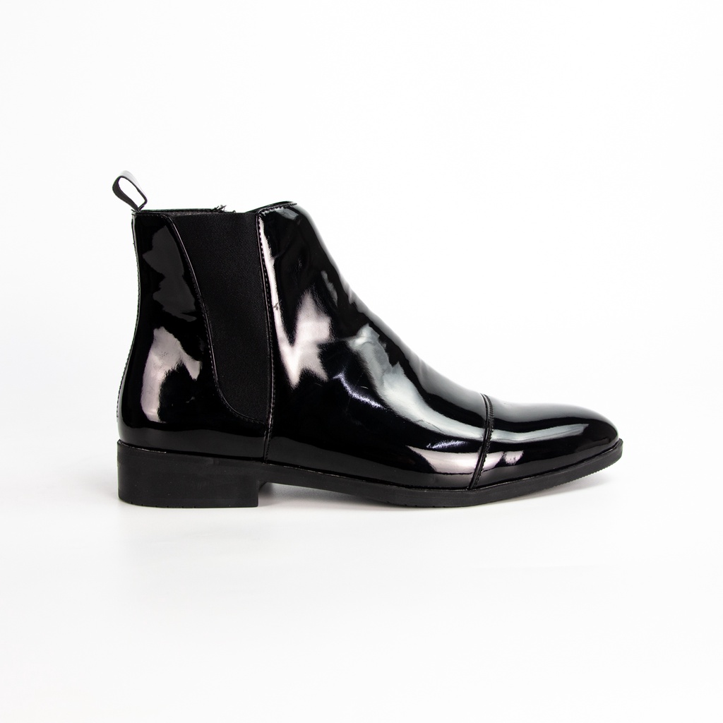 [TẶNG TẤT KHỬ MÙI] Giày Chelsea Zip Boots Bóng Độc Quyền, Dễ phối đồ đi làm đi chơi, tăng thêm 6cm chiều cao bí mật