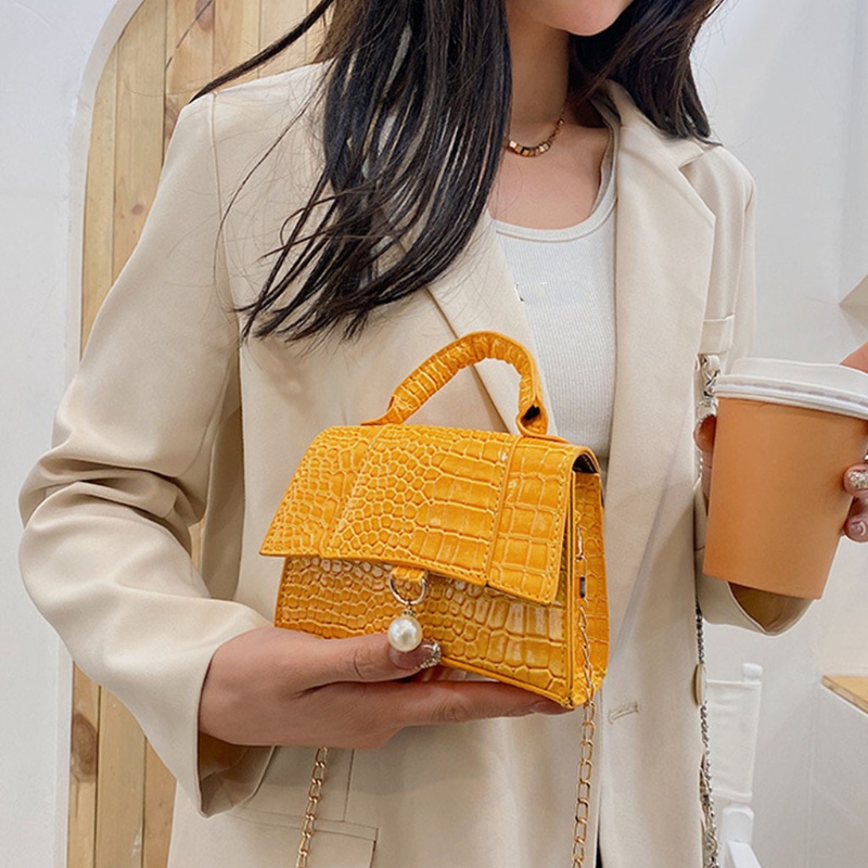 Túi Xách Da PU Màu Trơn Phong Cách Retro Thời Trang Cho Nữ