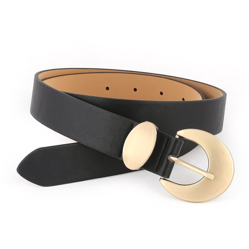 Fashion Women Belt Pu Leather Metal Buckle Brooches Belts for Women Ladies Leisure Dress Wild Jeans Belt