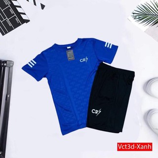 Bộ quần áo thể thao nam, bộ đồ nam thun lạnh 4 màu cr7