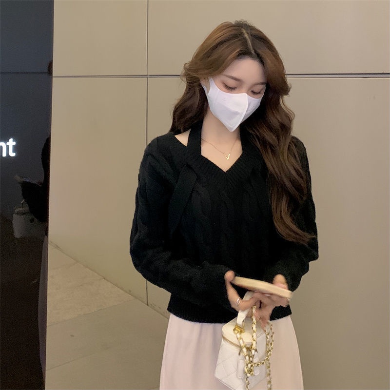 COZOK Áo sweater Tay Dài Dáng Ôm Thời Trang Cá Tính Kiểu Hàn Quốc